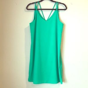 Strappy Slip Dress in Green